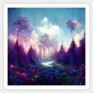 Magical Forest Landscape Sticker